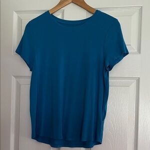 Tahari Teal Short Sleeve Top